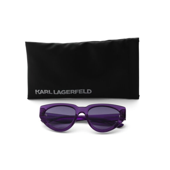 KARL LAGERFELD Purple 54mm Round Sunglasses